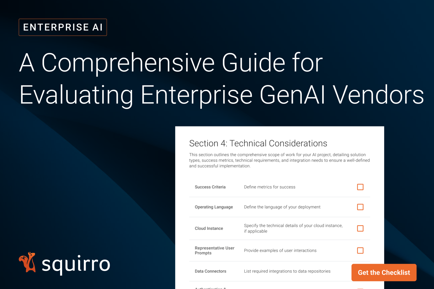 A Comprehensive Guide for Evaluating Enteprise GenAI Vendors