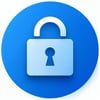 100x100 px circle icon representing data encryption