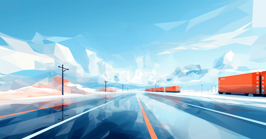 Image of a snowy road with a train in the background: The RegTech Top 100 Power List: The Most Influential RegTech Firms