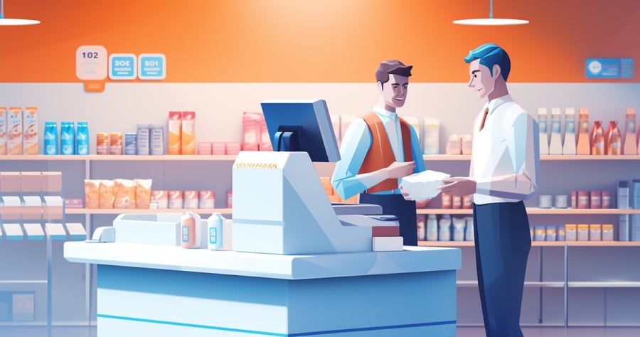 Image of a customer purchasing something abstract hinting at how customer insights can lead to more profitable relationships