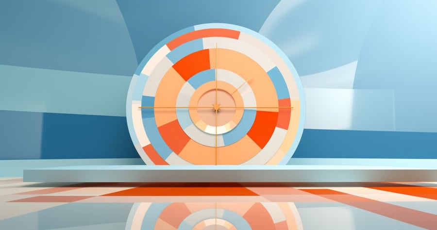 image of a dart board shaped clock