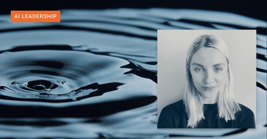 Ripples in water illustrating Lauren Hawker Zafer's impact across the organization.