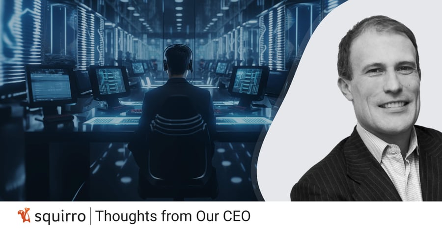 Image of Squirro CEO in a tech work environment
