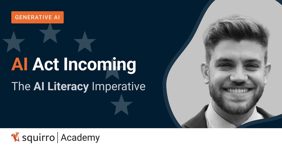 Portrait of Simone Abbiati next to the headline: The EUROPEAN AI ACT 2025 - Literacy Imperative  