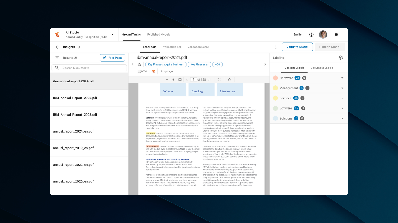 Squirro Data Classifier automates content tagging and classification against enterprise taxomomies.