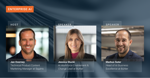 Portaits of speakers in the webinar: Proven AI Agents in Manufacturing – Where to Start and What Comes Next