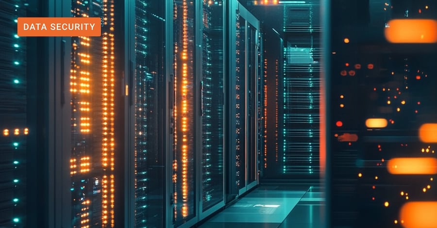 Server room image to represent data security