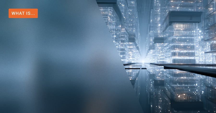Half blurred, half focused abstract tech-inspired image, illustrating the clarity provided by 