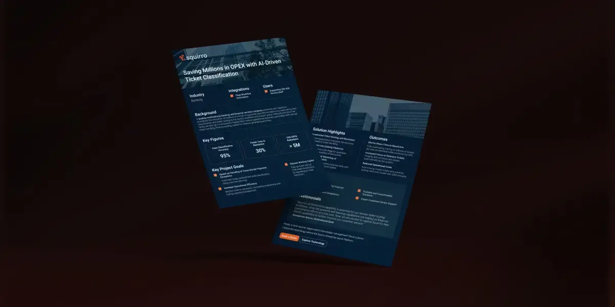 Saving Millions in OPEX with AI-Driven Ticket Classification