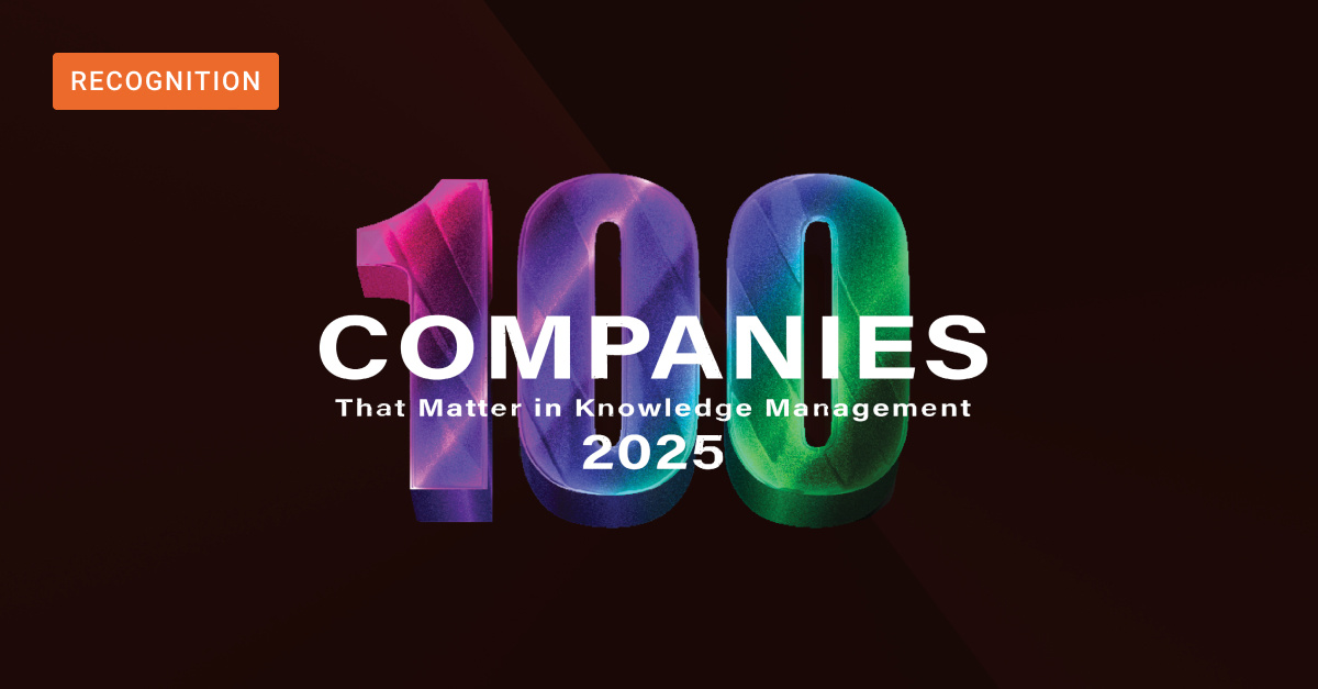 Logo of the 100 companies that matter in knowledge management 2025