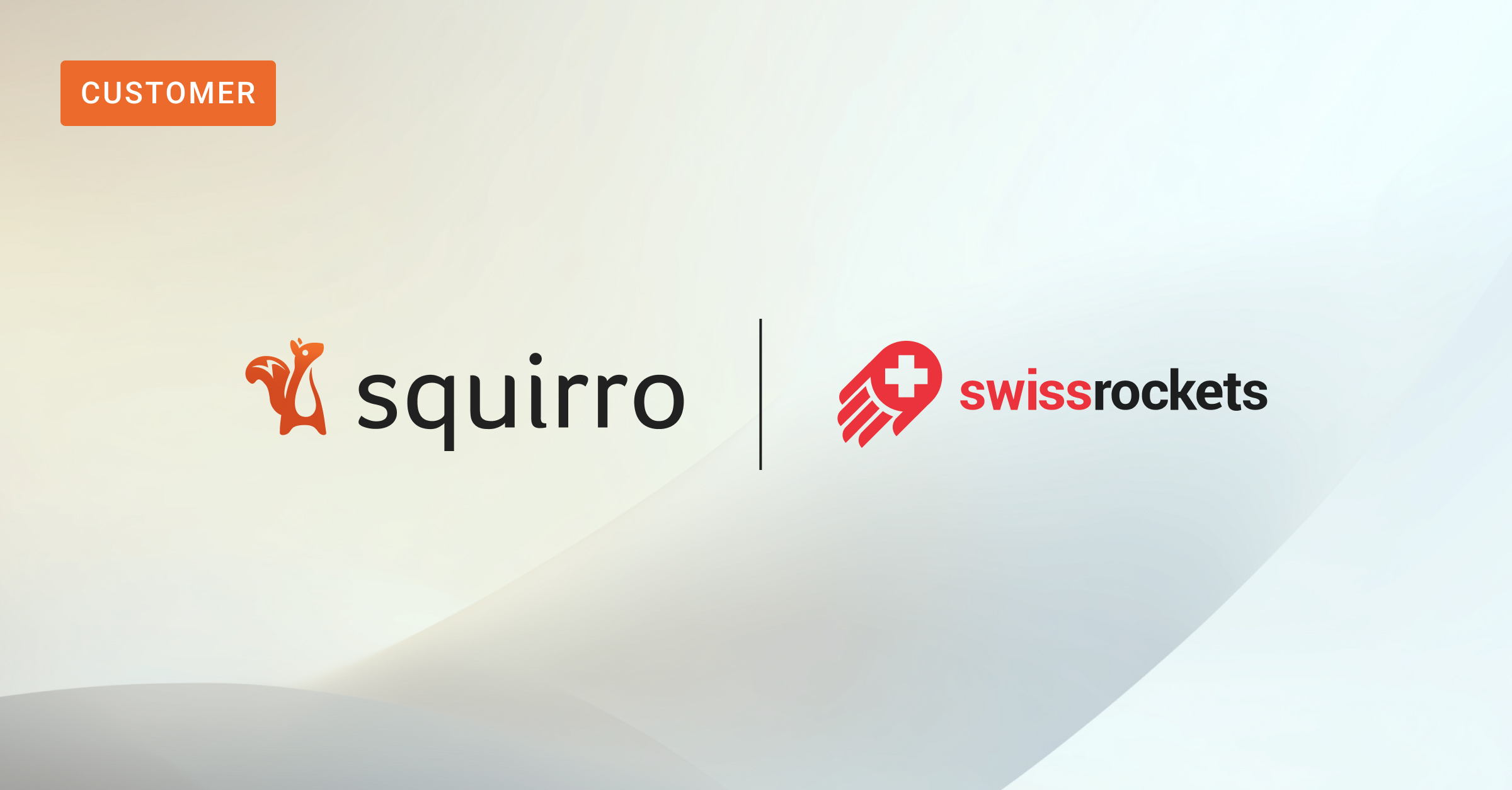 Squirro and SwissRockets joint announcement blog banner image. 